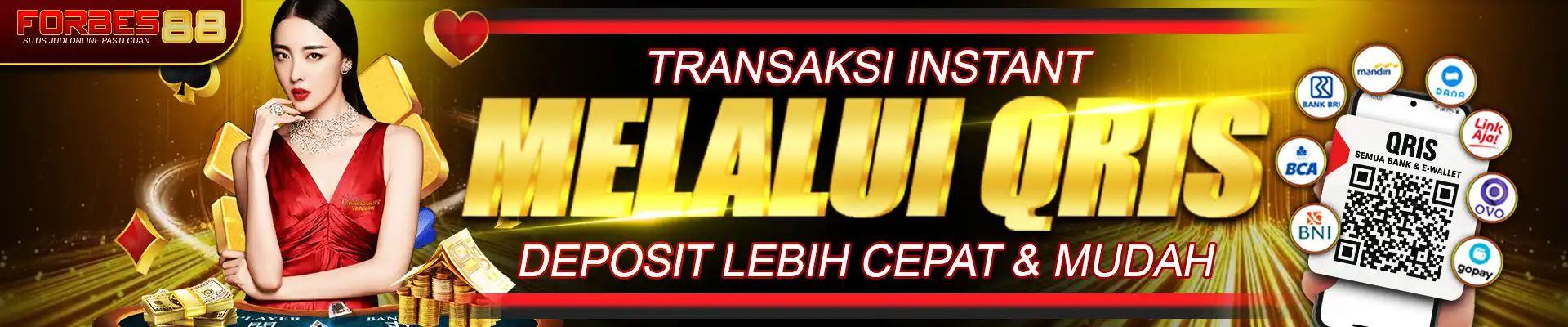 Deposit Mudah Melalui QRIS. 1 Detik langsung Masuk ( Mudah , Cepat , Aman )